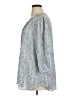 Rose + Olive 100% Polyester Blue 3/4 Sleeve Blouse Size 1X - photo 5