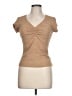 A. Byer Tan Short Sleeve Top Size L - photo 1