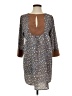 Glam Animal Print Brown Casual Dress Size S - photo 1