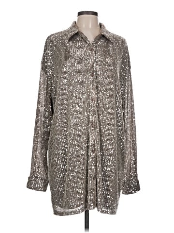 Flat White Long Sleeve Blouse (view 1)