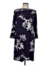 Apt. 9 Paisley Blue Casual Dress Size L (petite) - photo 1