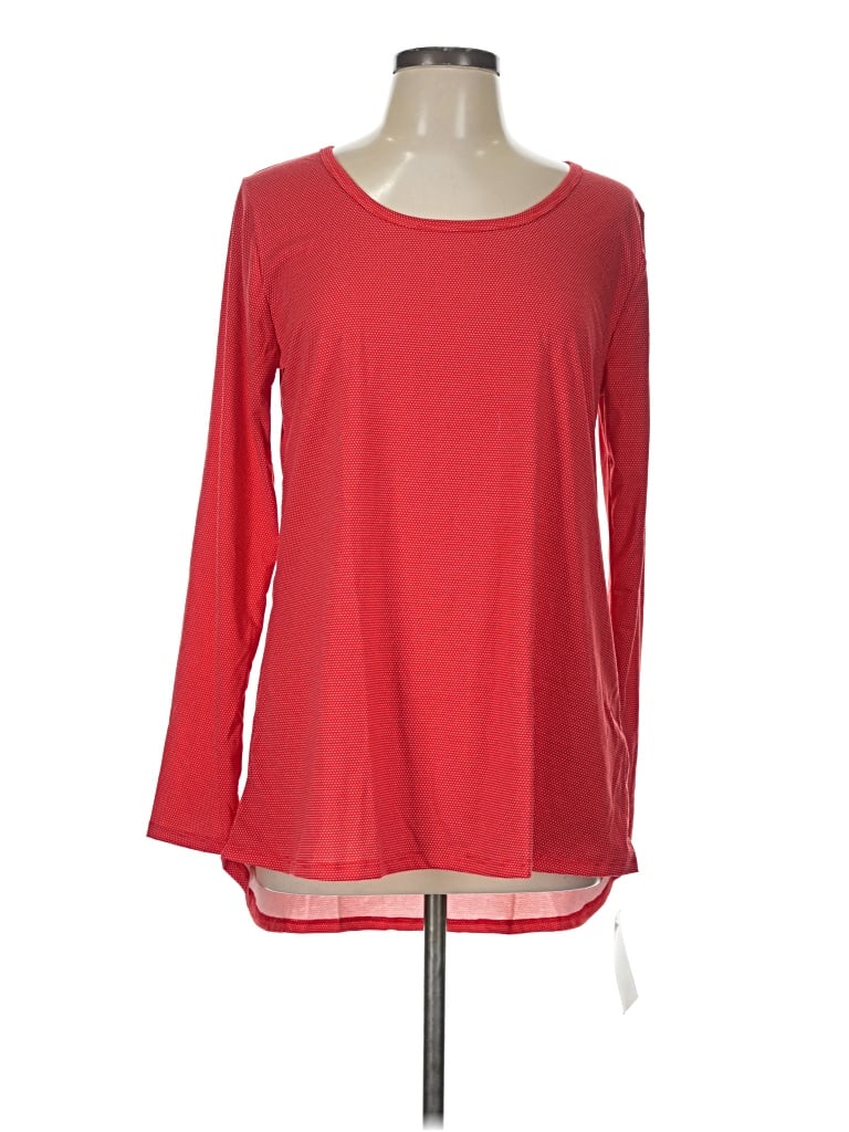 Pre-owned Lularoe 3/4 Sleeve T-shirt In Red