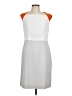 BOSS by HUGO BOSS 100% Polyester Color Block White Cocktail Dress Size 10 - photo 1