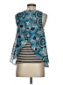 Meadow Rue 100% Polyester Blue Sleeveless Blouse Size S - photo 2