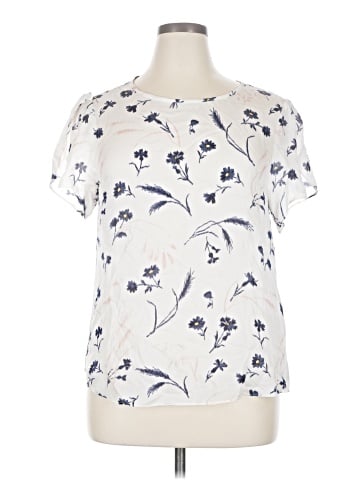 Joie Short Sleeve Silk Top (view 1)