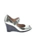 Cole Haan Metallic Solid Snake Print Silver Wedges Size 8 1/2 - photo 1