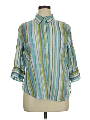 Havana Jack's Cafe 3/4 Sleeve Button-Down Shirt (view 1)