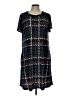 Apt. 9 Tweed Blue Casual Dress Size L - photo 1