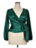 Meraki Green Long Sleeve Blouse Size XL - photo 1