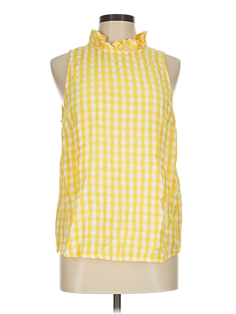 Pre-owned Jcrew Sleeveless Blouse In Yellow