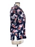 Bill Blass 100% Rayon Floral Blue Short Sleeve Blouse Size M - photo 4