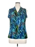 Alex Marie Blue Sleeveless Blouse Size XL - photo 1
