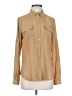 Calvin Klein Solid Tan Long Sleeve Button-Down Shirt Size S - photo 1