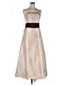 Bill Levkoff 100% Polyester Metallic Tan Cocktail Dress Size 14 - photo 1