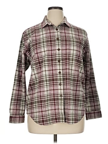 St. John's Bay 3/4 Sleeve Button-Down Shirt (view 1)