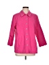Quacker Factory Pink 3/4 Sleeve Button-Down Shirt Size L - photo 1