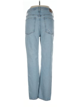 Madewell The Perfect Vintage Straight Jean in Danby Wash: Knee-Rip Edition (view 2)