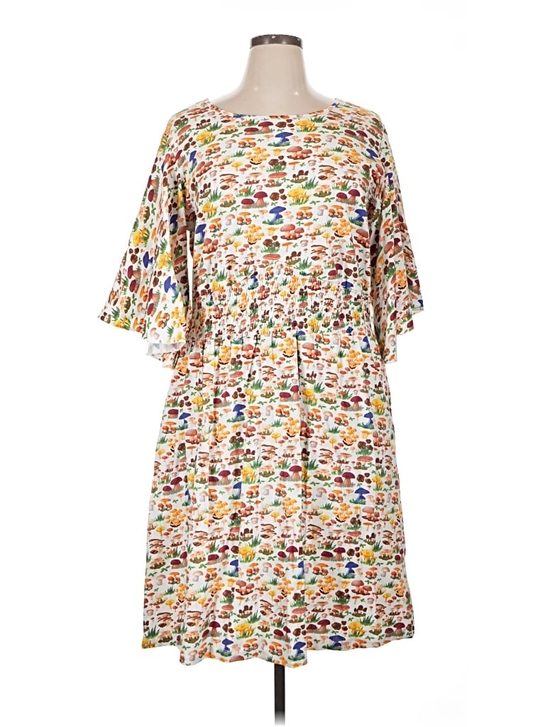 Pre-owned Assorted Brands Casual Dress In Yellow