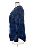 Lane Bryant Plaid Blue Long Sleeve Button-Down Shirt Size 14 - 15 Plus - photo 5