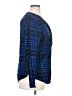 Lane Bryant Plaid Blue Long Sleeve Button-Down Shirt Size 14 - 15 Plus - photo 4