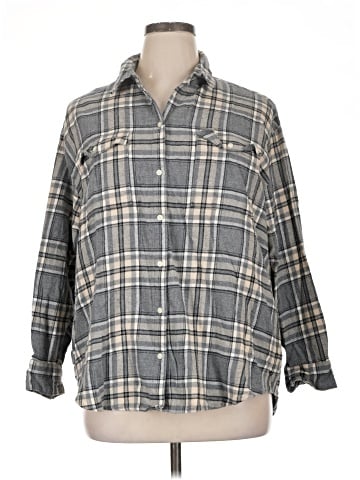 Old Navy 3/4 Sleeve Button-Down Shirt (view 1)