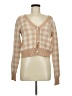 William Rast Checkered-gingham Tan Cardigan Size M - photo 1