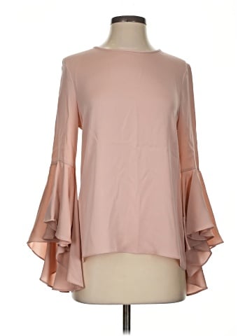 Milly 3/4 Sleeve Silk Top (view 1)