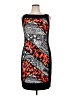 Joseph Ribkoff Color Block Stripes Tie-dye Black Cocktail Dress Size 16 - photo 1