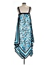 Ronni Nicole 100% Polyester Paisley Blue Cocktail Dress Size 10 - photo 2