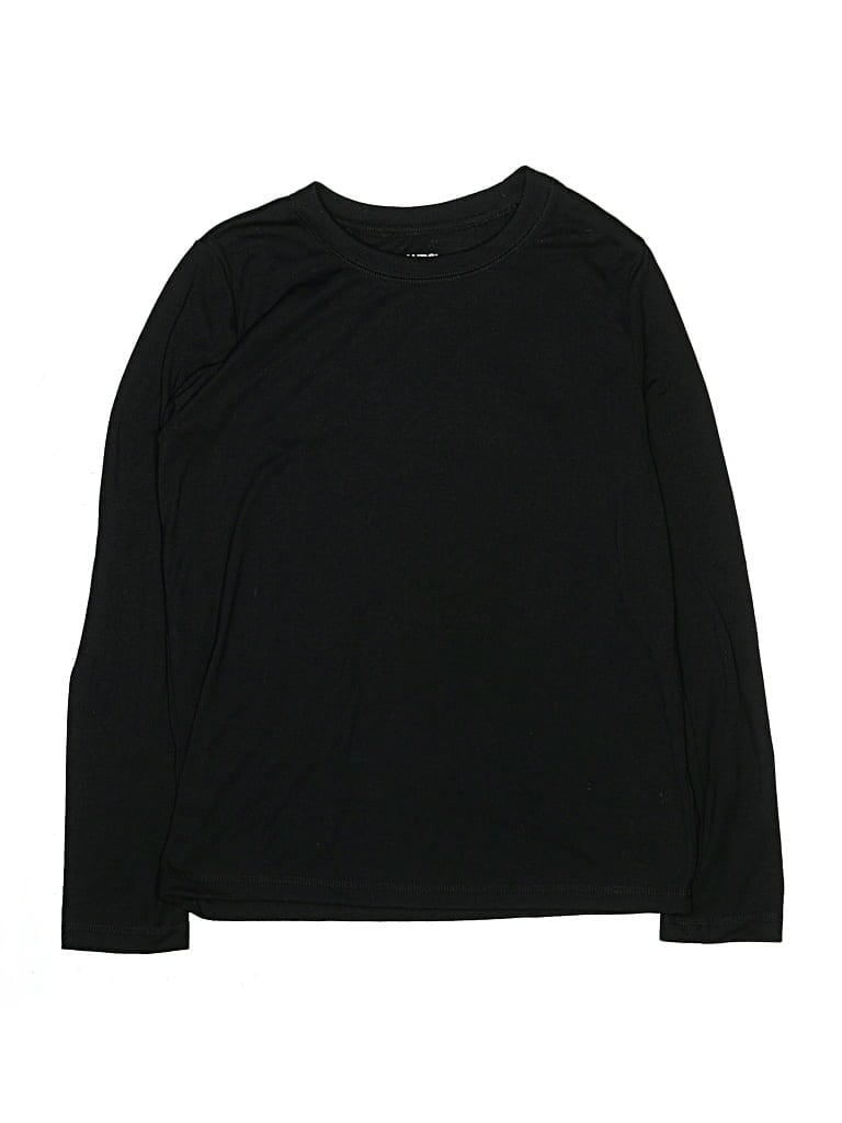 Pre-owned Lands' End Kids' Long Sleeve T-shirt In Black
