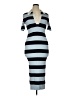 A.L.C. Stripes Blue Casual Dress Size XL - photo 1