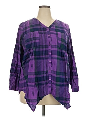 Denim 24/7 3/4 Sleeve Blouse (view 1)