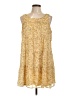 AUW 100% Polyester Yellow Casual Dress Size L - photo 1