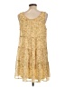 AUW 100% Polyester Yellow Casual Dress Size L - photo 2