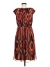 Jax 100% Polyester Print Brown Cocktail Dress Size 6 - photo 2