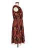 Jax 100% Polyester Print Brown Cocktail Dress Size 6 - photo 4