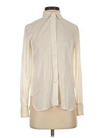 Vince. Long Sleeve Silk Top (view 1)