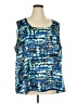 Fashion Bug 100% Polyester Blue Sleeveless Blouse Size 3X - photo 1