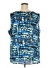 Fashion Bug 100% Polyester Blue Sleeveless Blouse Size 3X - photo 2