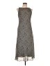 AGB 100% Polyester Chevron-herringbone Gray Casual Dress Size 10 - photo 1
