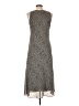 AGB 100% Polyester Chevron-herringbone Gray Casual Dress Size 10 - photo 2