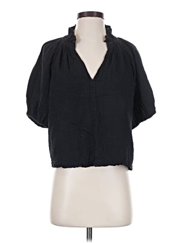 Velvet Short Sleeve Blouse (view 1)