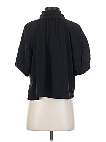 Velvet Short Sleeve Blouse (view 2)