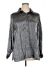Elementz Metallic Silver Long Sleeve Blouse Size XL - photo 1