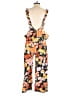 Saylor 100% Cotton Floral Orange Jumpsuit Size S - photo 2