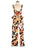 Saylor 100% Cotton Floral Orange Jumpsuit Size S - photo 1