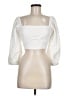 Shein 100% Polyester Ivory 3/4 Sleeve Blouse Size 6 - photo 1