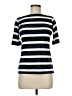 Next 100% Tencel Stripes Black Short Sleeve Turtleneck Size 6 - photo 1