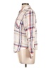 Maurices 100% Rayon Plaid Ivory Long Sleeve Button-Down Shirt Size L - photo 5