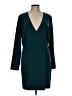 Halston Heritage Solid Teal Cocktail Dress Size L (estimated) - photo 1